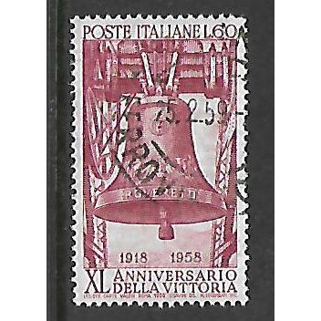 ITALY 1958 ANNIV VICTORY WW1 60L MEMORIAL BELL SG 982 FINE USED