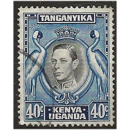KUT 1952 SG143 40c Black & Blue Fine Used .. ...