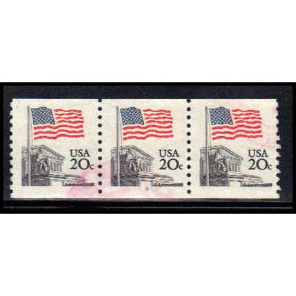 Used 1895a 20c U.S. Flag Fine PNC 9/3 PA2227