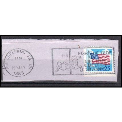 Used 2278 25c U.S. Flag Philadelphia, PA. 191 E1711