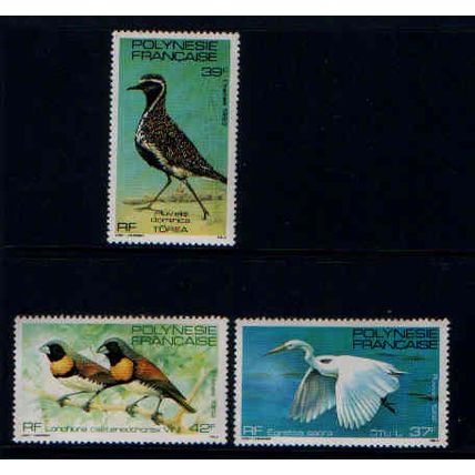 FRENCH POLYNESIA 1992 BIRDS SG 379 / 381 SET 3 VALS U/M MINT #3