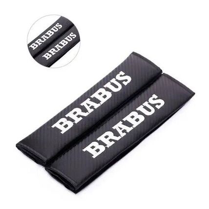 For Brabus Car Seat Belt Shoulder Pads Shoulder Strap Safety Carbon Fiber