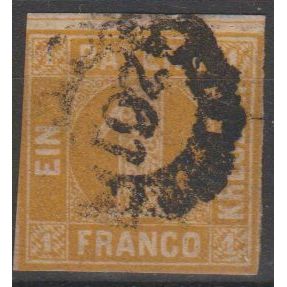 Mi: 8 I used 1862 Bavaria Cat € 30