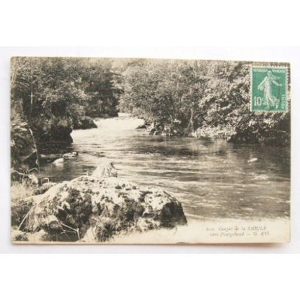 1923 postcard Gorges de la Sioule vers Pontgibaud