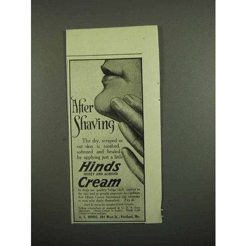 1918 Hinds Cream Ad - After Shaving