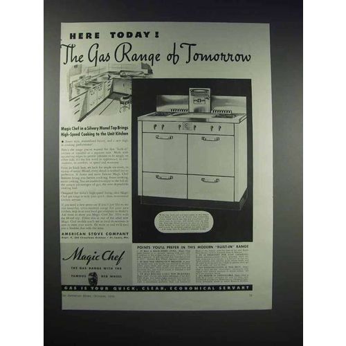 1938 Magic Chef Model 3914 Stove Ad - Gas Range