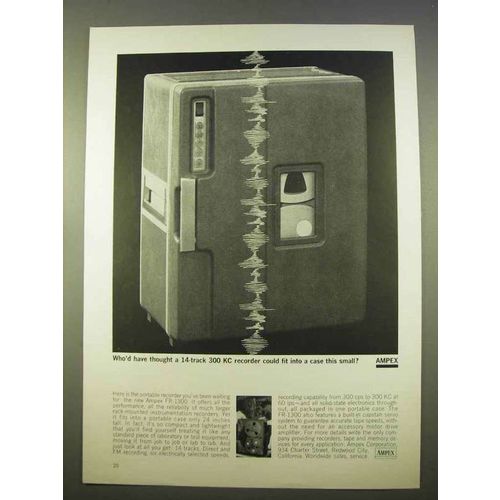 1963 Ampex FR-1300 Portable Recorder Ad - 14-Track