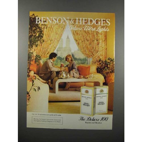 1984 Benson & Hedges Deluxe Ultra Lights Cigarette Ad