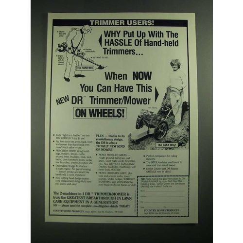 1987 DR Trimmer/Mower Ad - Why Put Up With the Hassle
