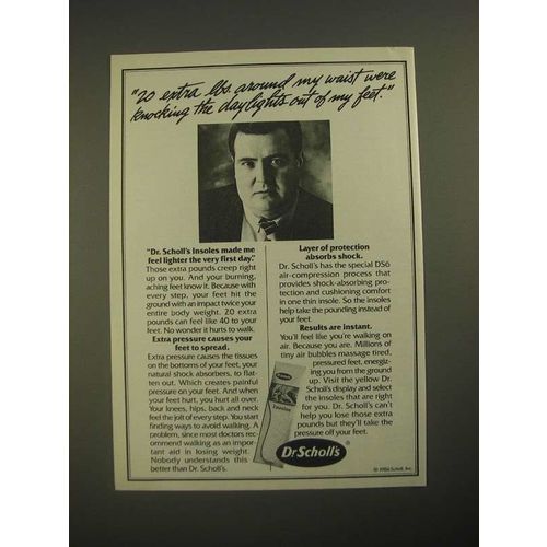 1987 Dr. Scholl's Insoles Ad - 20 Extra Lbs Around My Waist