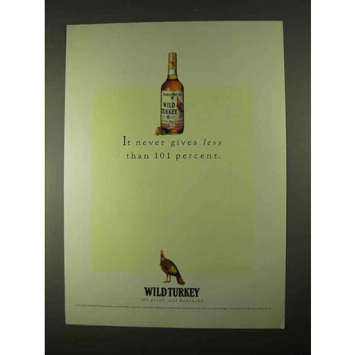 1994 Wild Turkey Bourbon Ad - Never Gives Less