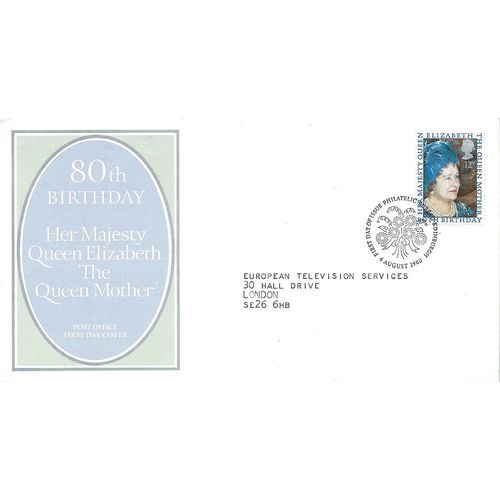 1980 Queen Mother Illustrated FDC.