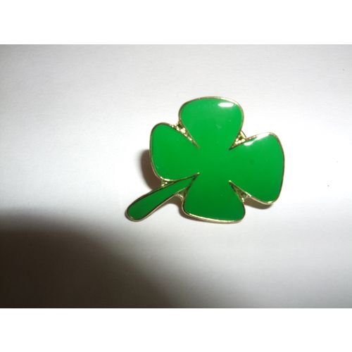 Enamel Green Shamrock Badge
