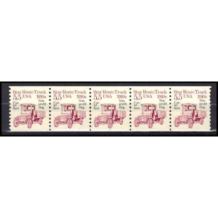 2125a 5.5c Star Route Truck Very Fine MNH Dry Gum PNC 1/5 X0468