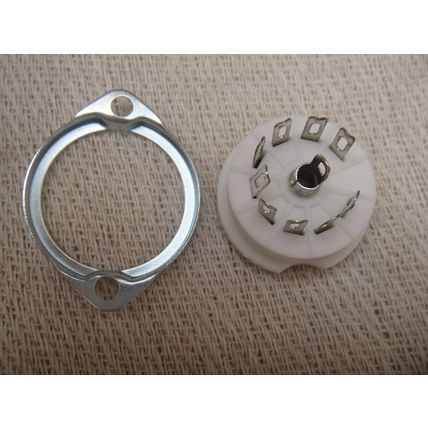 One B9A Chassis Mount, Ceramic, Valve / Tube Socket