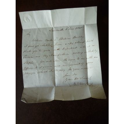 1830 GB Postal History 8d rate entire Lancaster cancel to Kirkby Stephen Clogs