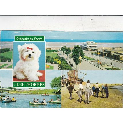Cleethorpes Postcard posted 1978 corner crease