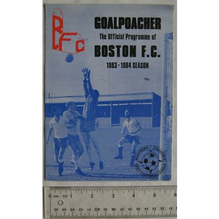 1984 programme Boston FC v. Arnold FC, Northern Counties East League