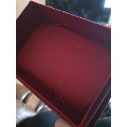 Velour Jewellery Box Sliver Plate Top