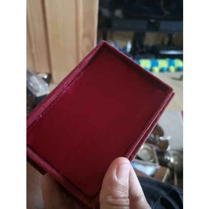 Velour Jewellery Box Sliver Plate Top