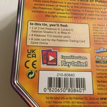 NEW Sealed Pokemon Mew V Forces Tin