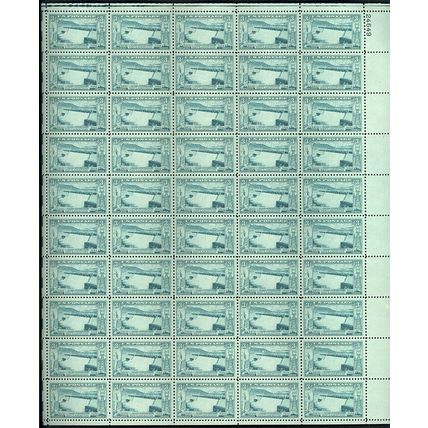 Grand Coulee Dam Sheet of Fifty 3 Cent Postage Stamps Scott 1009