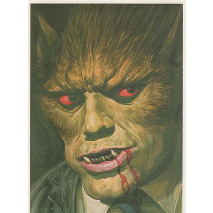 Josh Kirby Of Discworld Werewolf 1970s Horror Postcard