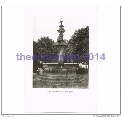 Fountain of Saint Jean, Brittany, France, Book Illustration (Print), 1912