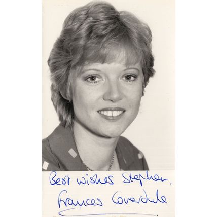 Frances Coverdale BBC News Reporter Vintage Hand Signed Photo