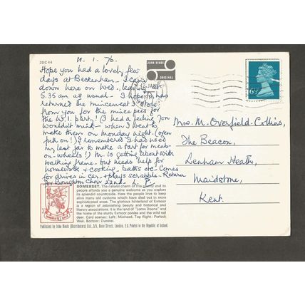 Postcard Somerset Multiview John Hinde 2DC44