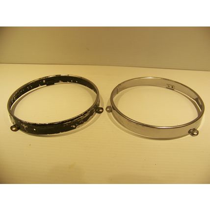1963 - 1971 DODGE C SERIES TRUCK HEADLIGHT RETAINING RINGS OEM PAIR