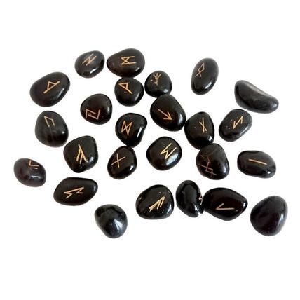 Rune Stones - Bag of 25 Runes Amethyst Sodalite Onyx Quartz Carnelian Aventurine
