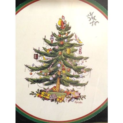 Spode Round Christmas Tree Santa Since 1938 Topper Paper Cardboard Coaster