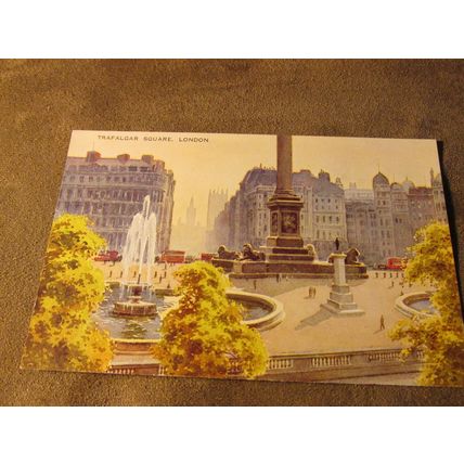 Valentines Postcard - Trafalgar Square, London - Artist E.W.H / E1325