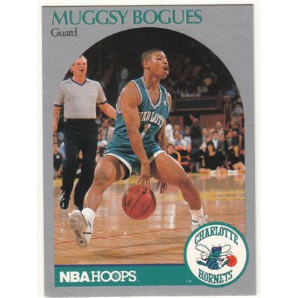1990-91 Hoops Muggsy Bogues basketball card #50 - Hornets