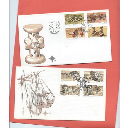 South West Africa stamps. 5 FDC from 1977 & 1978. The Bushmen etc (AH175)