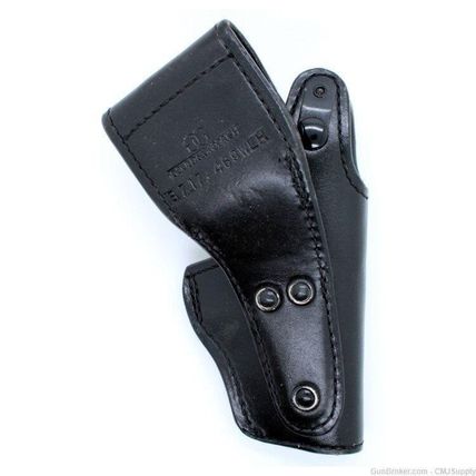 LH S&W 469 3.5" Black Basket Weave Leather Gould & Goodrich Duty Holster