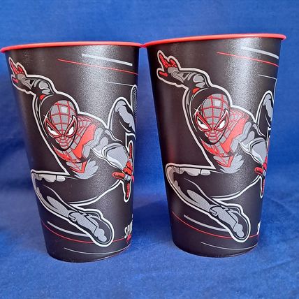 New ZAK Lot 2 Marvel SPIDERMAN TUMBLERS Plastic Drink Cups Water Miles Morales