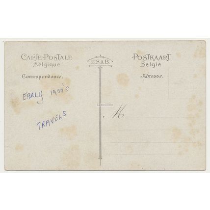 Belgium Antwerp. Place Verte, Statue P P Ruben et Kiosque E.S.A.B. No.6 RPPC