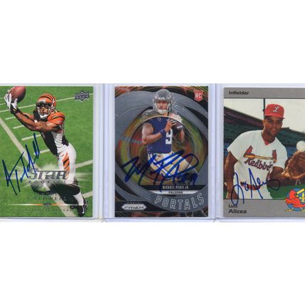 Autographed 3 Card Lot with Michael Penix Jr. Signed Nice