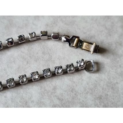 Rhinestone Cascade Necklace, Vintage Silver Tone Glamour, Cluster Pendant Drop