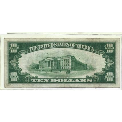 1934-A US North Africa $10.00 Bill VF
