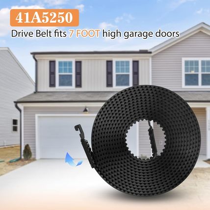 41A5250 41AB050-2 Belt for 7 Ft High Garage Door, 237" Garage Door Opener Belt C