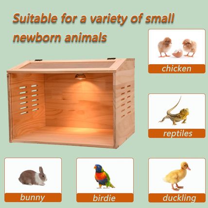 Brooder Box for Chicks, 3-8 Chicken Heater, Poultry Brooder with Heaters for Bab