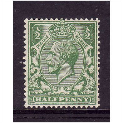 GREAT BRITAIN 1924 1/2d GREEN SG 418 M / MINT #2