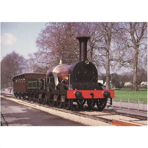 Railway Postcard GWR Broad Gauge Iron Duke Kensington Gardens 1985 4-2-2 Loco