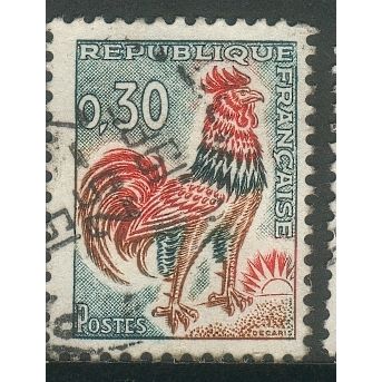 France 1962 - SG1562a - 30c red - Gallic Cock - used
