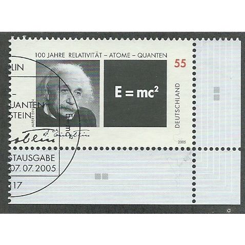GER 2005 55c '100TH ANN OF RELATIVITY '(CORNER MARGIN) FINE USED (EBID49-487)