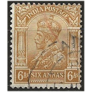 India 1912 SG177 6a Yellow-Bistre Fine Used . ..