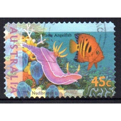 Australia 1995 The World Down Under - Angelfish & Nudibranch 45c s/a Used